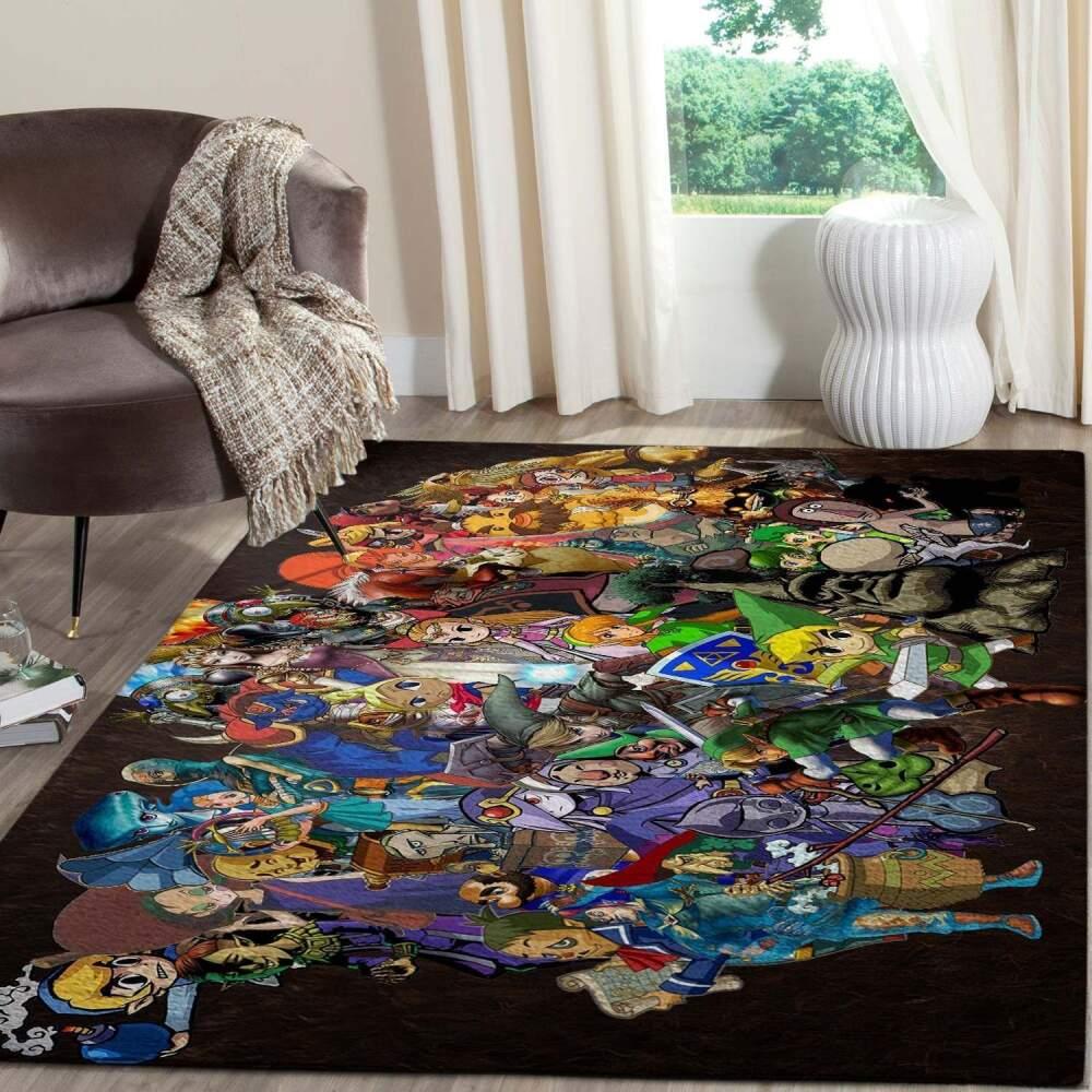 Legend Of Zelda Logo Gaming Area Rugs Living Room Carpet Fn161243 Rug Regtangle Carpet Floor Decor Home Decor