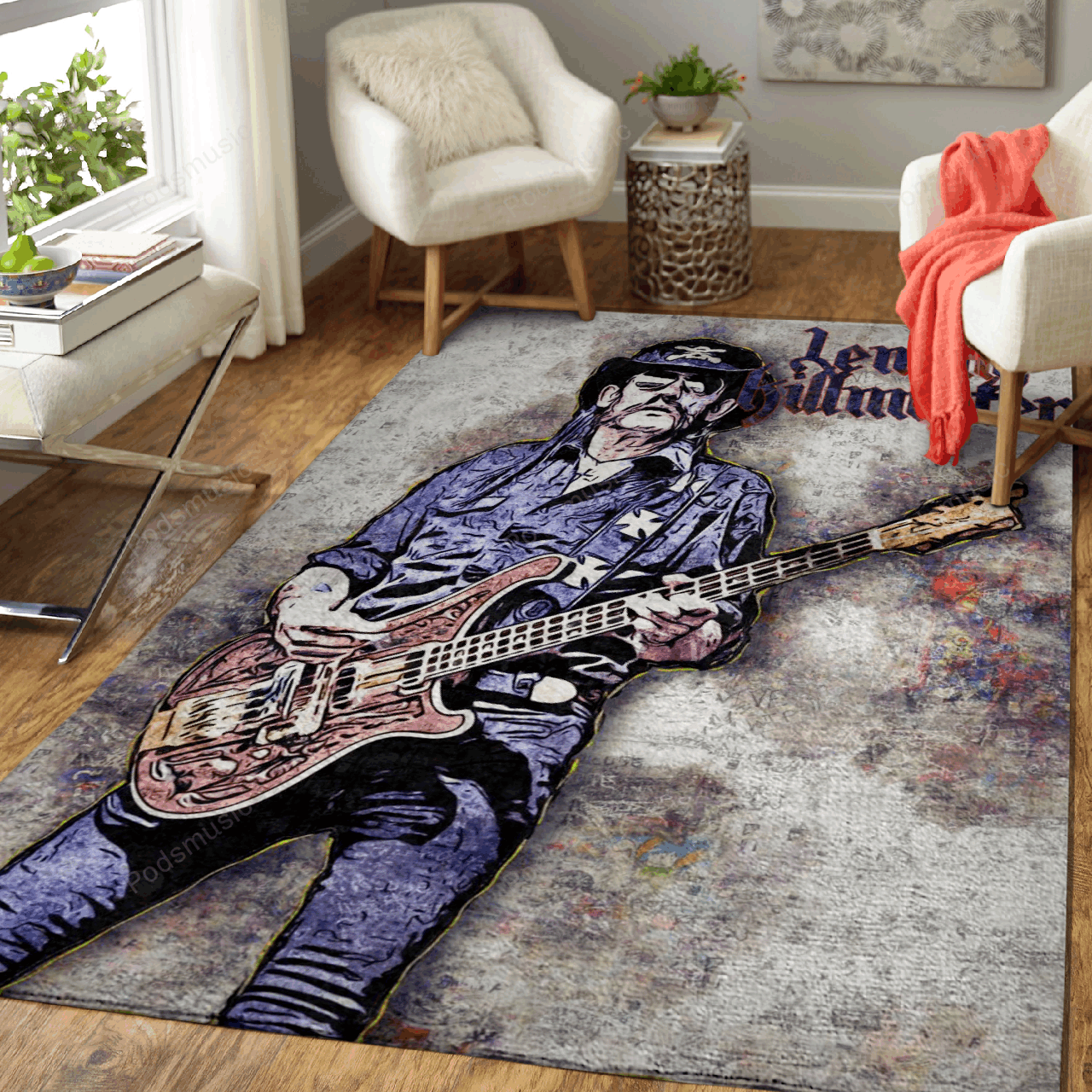 Lemmy Kilmister Wallpaint Music Wall Art For Fans Area Rug Living Room Carpet Rug Regtangle Carpet Floor Decor Home Decor