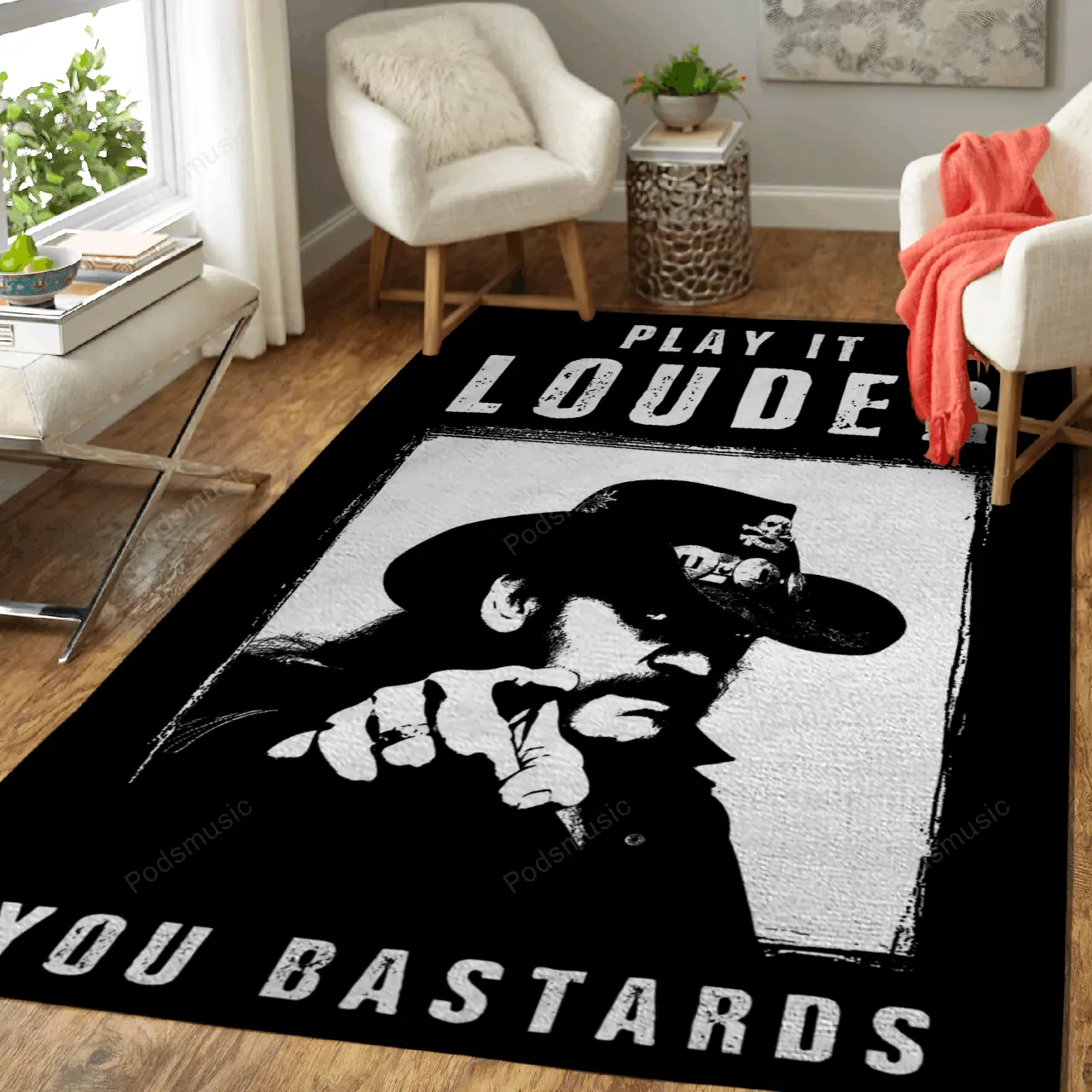 Lemmy Play It Louder Music Art For Fans Area Rug Living Room Carpet Rug Regtangle Carpet Floor Decor Home Decor