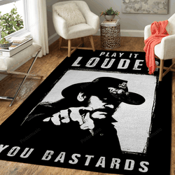 Lemmy Play It Louder Music Art For Fans Area Rug Living Room Carpet Rug Regtangle Carpet Floor Decor Home Decor