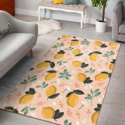 Lemon Flower Leave Pattern Dhcdhc Dt1910 Rug Living Room Rug Home Decor
