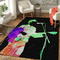 Leonard Watercolor Ii Music Legends On Stage Art For Fans Area Rug Living Room Carpet Rug Regtangle Carpet Floor Decor Home Decor