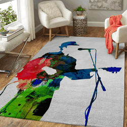 Leonard Watercolor Music Legends Art For Fans Area Rug Living Room Carpet Rug Regtangle Carpet Floor Decor Home Decor