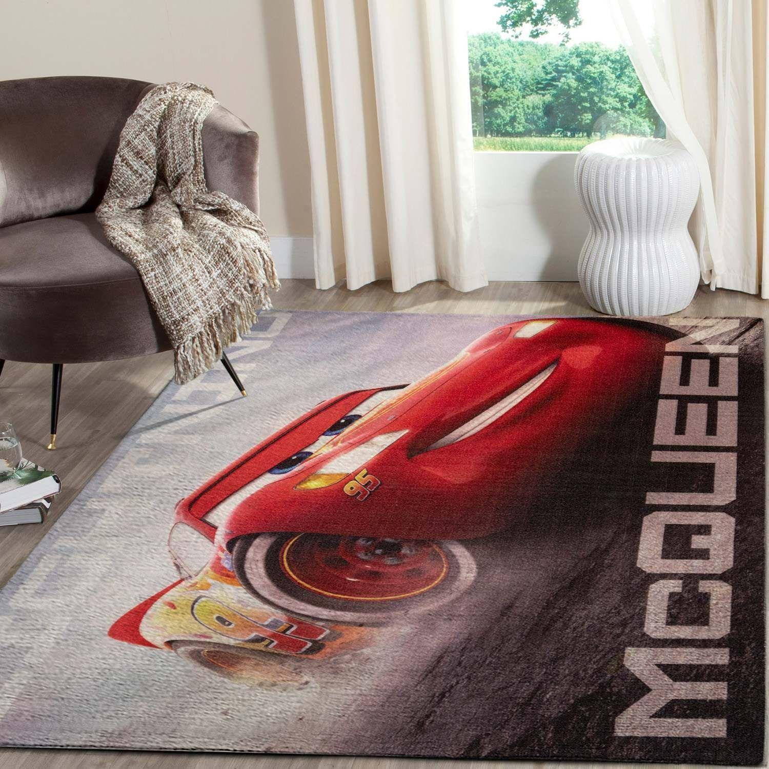 Lghtning Mcqueen Disney Cars Area Rugs Disney Movies Living Room Carpet Fn121213 Rug Regtangle Carpet Floor Decor Home Decor