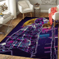 Liam Gallagher Artwork Music Synthwave 80S Art For Fans Area Rug Living Room Carpet Rug Regtangle Carpet Floor Decor Home Decor