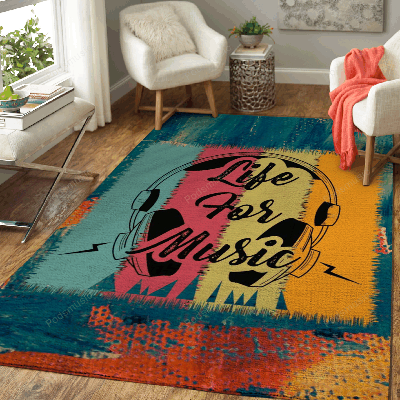 Life For Music Vinatge Music Art For Fans Area Rug Living Room Carpet Rug Regtangle Carpet Floor Decor Home Decor