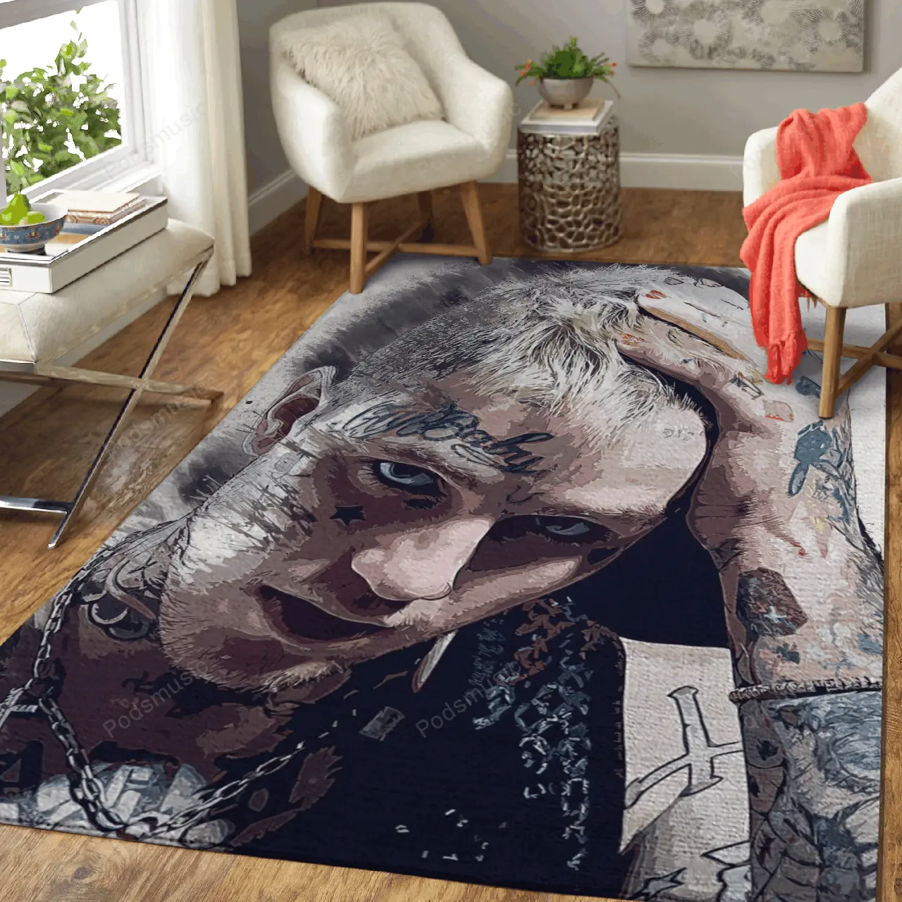 Lil Peep Art Minimalist 2 Rapper And Hip Hop Music Art For Fans Area Rug Living Room Carpet Rug Regtangle Carpet Floor Decor Home Decor