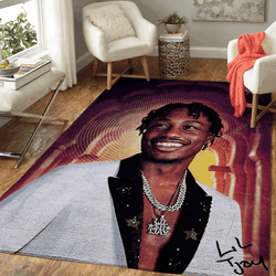 Lil Tjay Rap Music Art For Fans Area Rug Living Room Carpet Rug Regtangle Carpet Floor Decor Home Decor