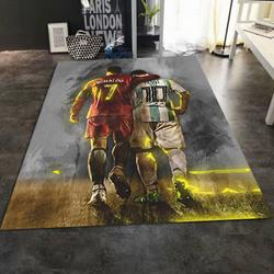 Lionel Messi Cr7 Rug Area Rug Football Legends Floor Mat Carpet Sport Decor