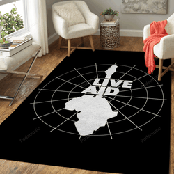 Live Aid Curtain Spiderweb Music Art For Fans Area Rug Living Room Carpet Rug Regtangle Carpet Floor Decor Home Decor
