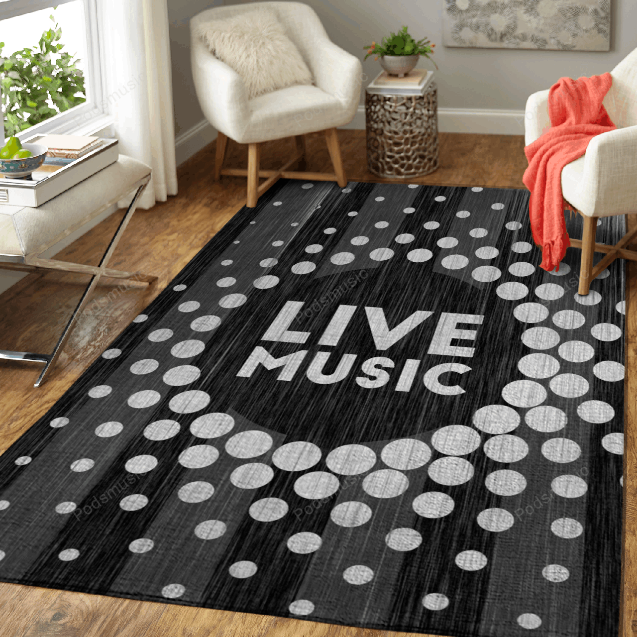 Live Music Text Pattern Art For Fans Area Rug Living Room Carpet Rug Regtangle Carpet Floor Decor Home Decor