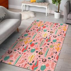 Lizard Leaf Pattern Print Area Rug Living Room Rug Home Decor