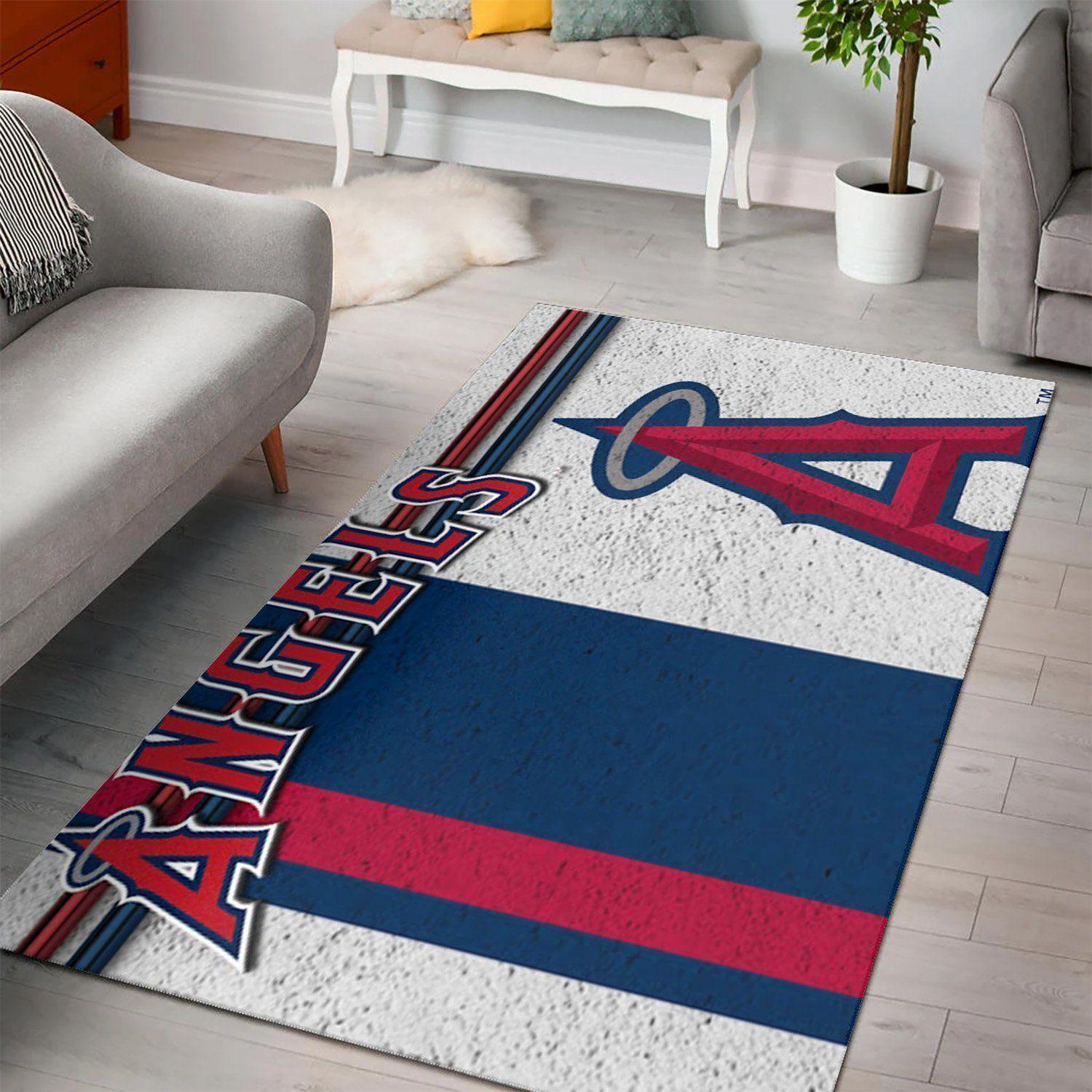 Los Angeles Angels Area Rug Mlb Baseball Team Logo Carpet Living Room Rugs V749