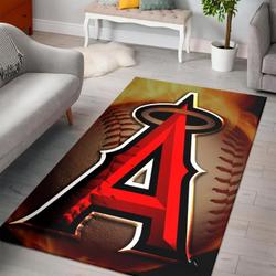 Los Angeles Angels Area Rug Mlb Baseball Team Logo Carpet Living Room Rugs V753