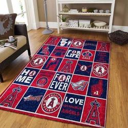 Los Angeles Angels Area Rug Mlb Baseball Team Logo Carpet Living Room Rugs V760