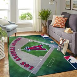 Los Angeles Angels Area Rug Mlb Baseball Team Logo Carpet Living Room Rugs 2