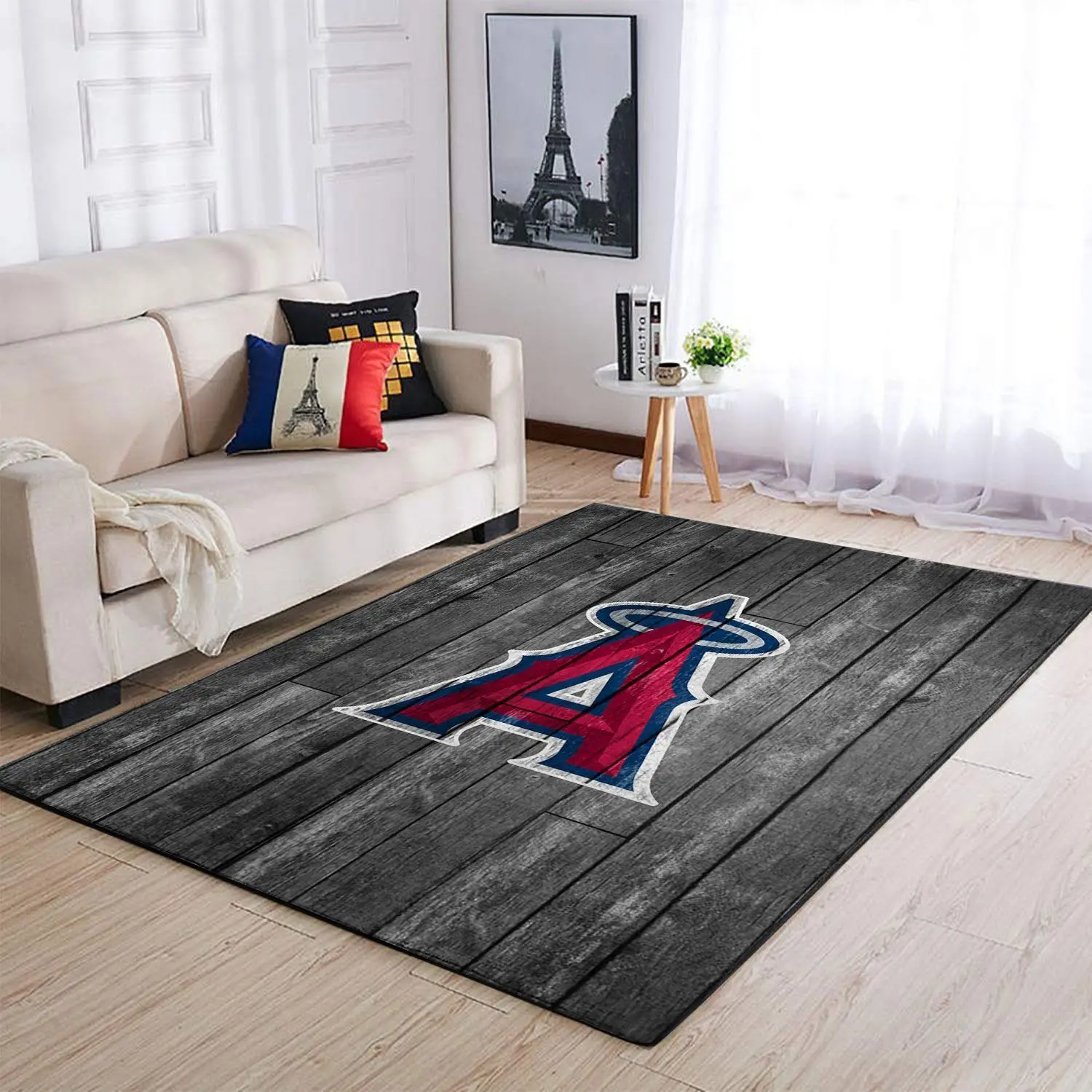 Los Angeles Angels Wooden Area Rug Mlb Baseball Carpet Living Room Rugs 1