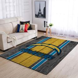 Los Angeles Chargers Nfl Football Living Room Wooden Style Rug Regtangle Carpet
