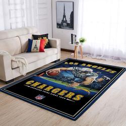 Los Angeles Chargers Nfl Team Pride Rectangle Living Room Rug Regtangle Carpet