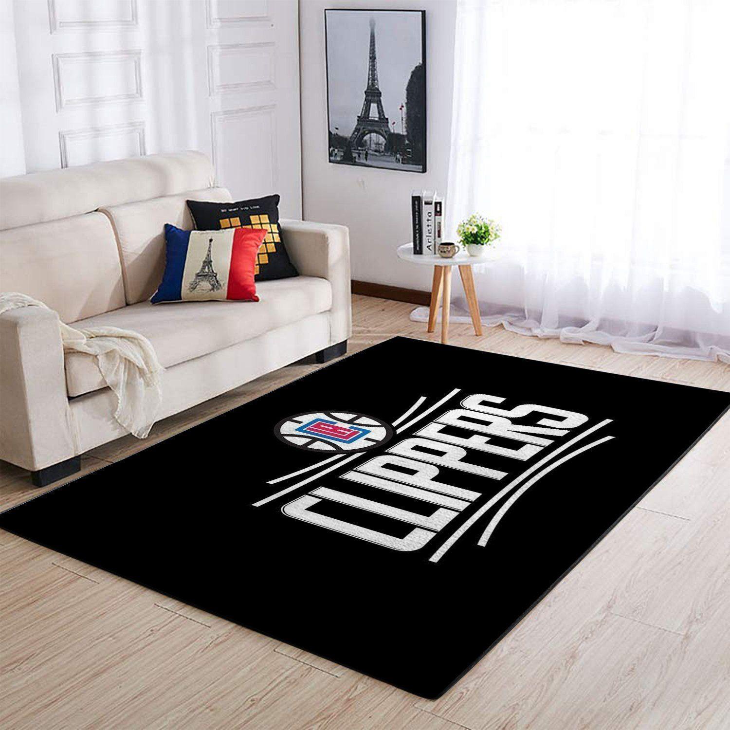 Los Angeles Clippers Area Rug Nba Basketball Team Logo Carpet Living Room Rugs Rug Regtangle Carpet Floor Decor Home Decor V5032