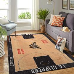 Los Angeles Clippers Court Area Rug Nba Basketball Team Logo Carpet Living Room Rugs Rug Regtangle Carpet Floor Decor Home Decor