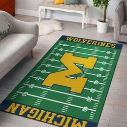 Michigan Wolverines Area Rug Living Room Rug Home Decor Ncaa Logo 19122512