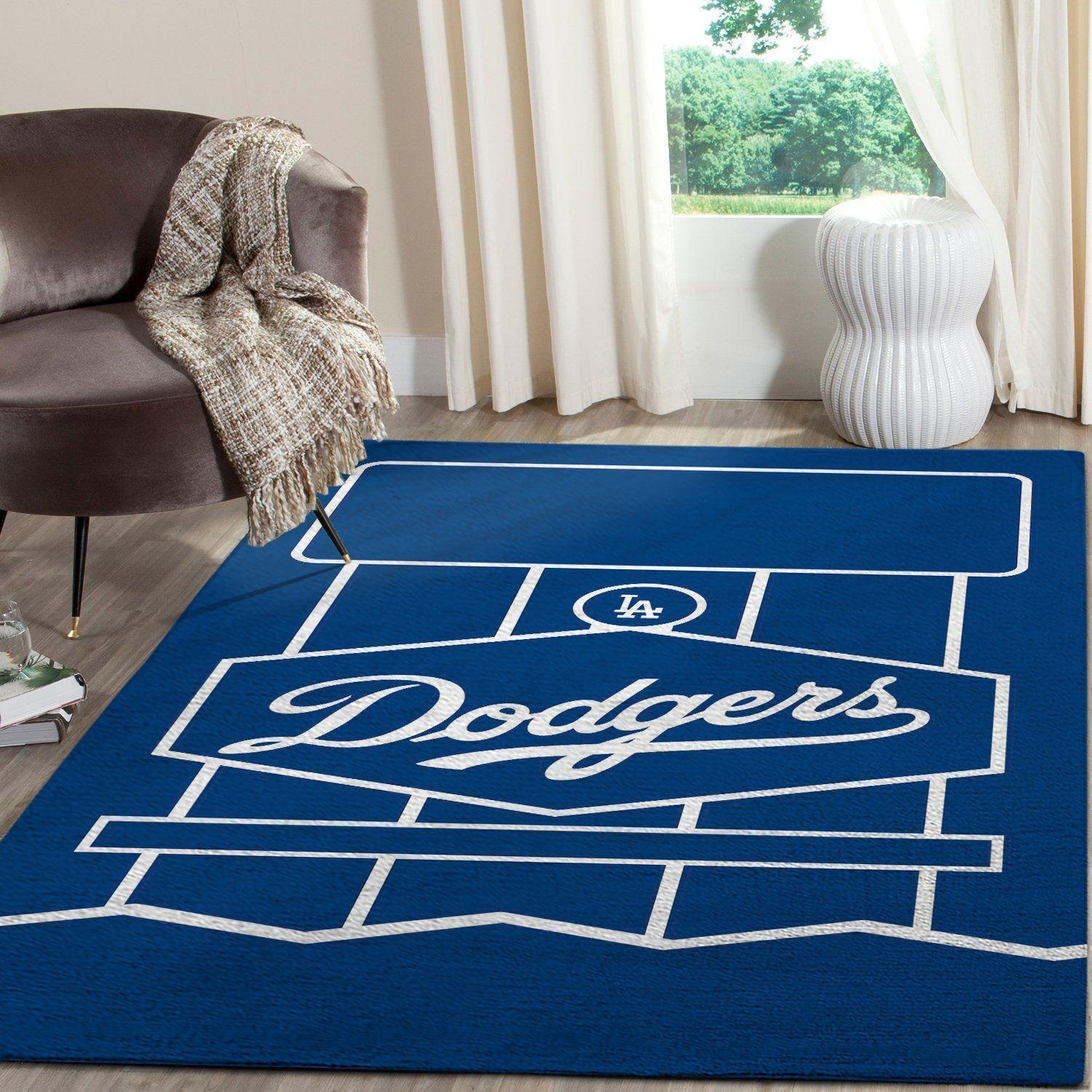 Los Angeles Dodgers Area Rug Mlb Team Logo Carpet Living Room Rugs V710
