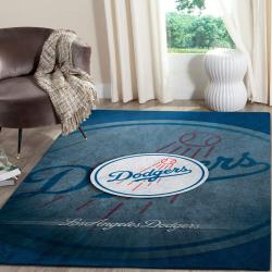 Los Angeles Dodgers Area Rug Mlb Team Logo Carpet Living Room Rugs V711