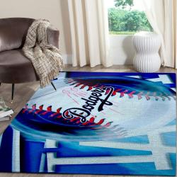 Los Angeles Dodgers Area Rug Mlb Team Logo Carpet Living Room Rugs V719