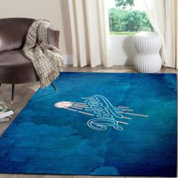 Los Angeles Dodgers Area Rug Mlb Team Logo Carpet Living Room Rugs V720