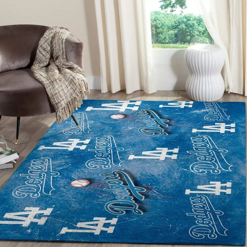 Los Angeles Dodgers Area Rug Mlb Team Logo Carpet Living Room Rugs V725