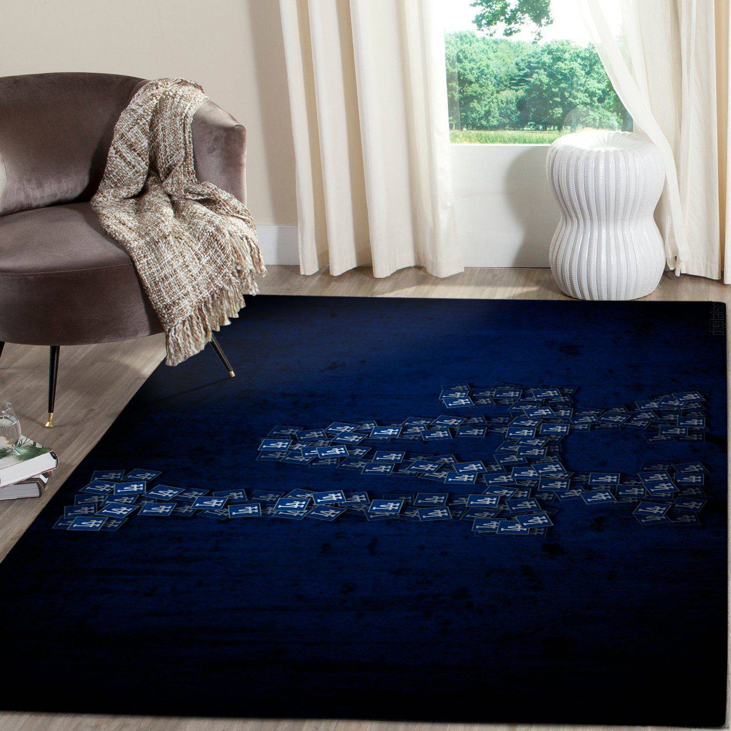 Los Angeles Dodgers Area Rug Mlb Team Logo Carpet Living Room Rugs V728
