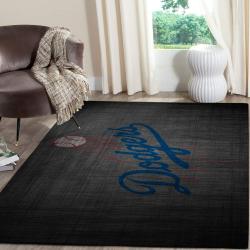Los Angeles Dodgers Area Rug Mlb Team Logo Carpet Living Room Rugs V740