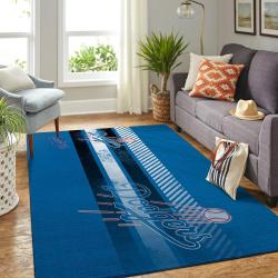 Los Angeles Dodgers Area Rug Mlb Team Logo Carpet Living Room Rugs
