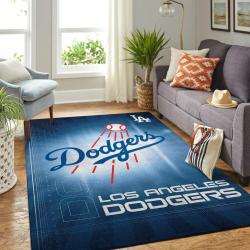 Los Angeles Dodgers Area Rug Mlb Team Logo Carpet Living Room Rugs