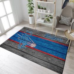 Los Angeles Dodgers Wooden Style Area Rug Mlb Logo Carpet Living Room Rugs 5