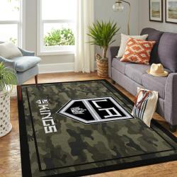 Los Angeles Kings Nhl Area Rugs Camo Style Living Room Regtangle Carpet