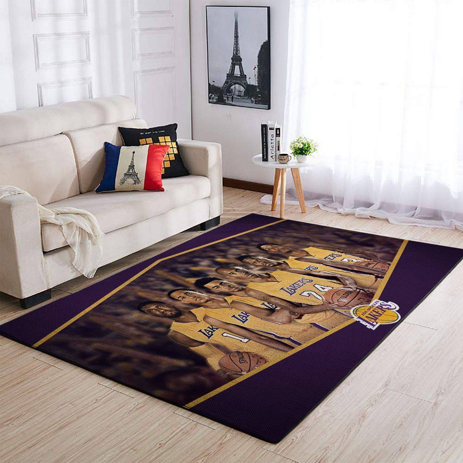 NBA Los Angeles Lakers Basketball Area Rug Living Room Rug Home Decor V538