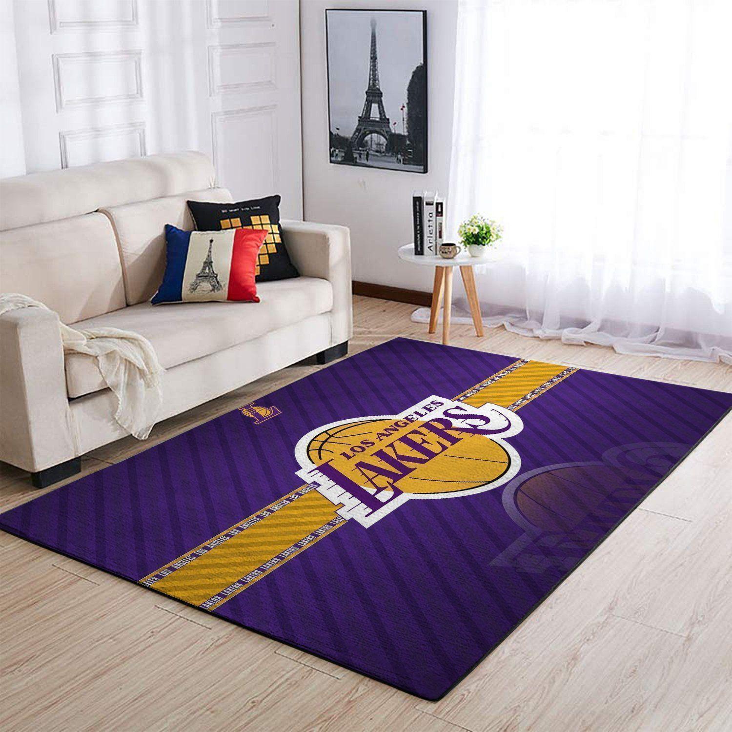 NBA Los Angeles Lakers Basketball Area Rug Living Room Rug Home Decor V555