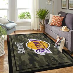 Los Angeles Lakers Nba Wooden Style Living Room Carpet Rug Regtangle Carpet