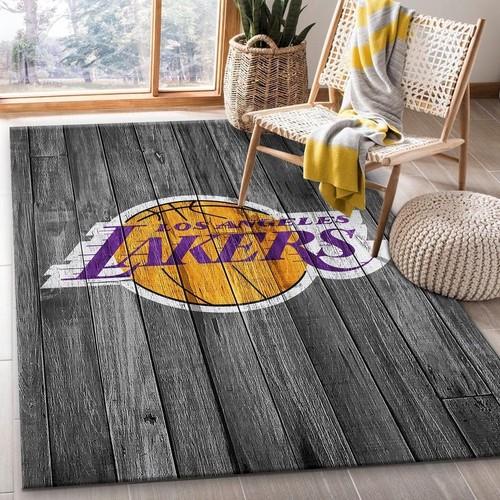 Los Angeles Lakers Nba Team Logo Grey Wooden Style Nice Gift Home Deco