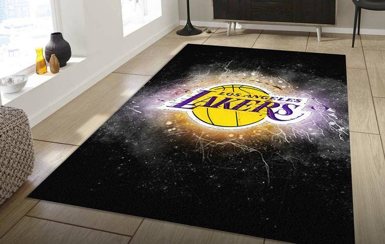 NBA Los Angeles Lakers Area Rug Basketball Legend Home Living Decor Sport Decor