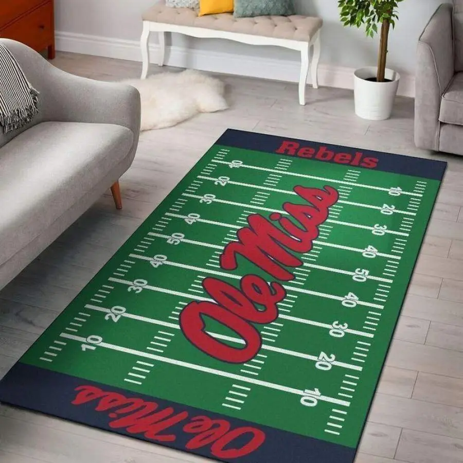 NCAA Ole Miss Rebels Football Team Logo Carpet Rug Living Room 200305194