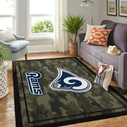 Los Angeles Rams Nfl Camo Style Living Room Carpet Home Rug Regtangle Carpet
