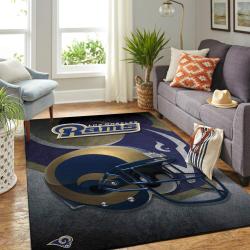 Los Angeles Rams Nfl Team Helmet Living Room Carpet Sports Rug Regtangle Carpet