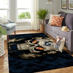 Los Angeles Rams Nfl Skull Style Living Room Sports Rug Regtangle Carpet