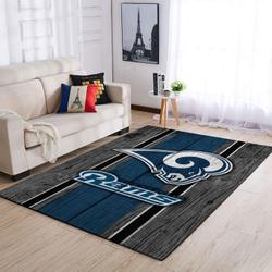 Los Angeles Rams Nfl Wooden Style Living Room Sports Rug Regtangle Carpet