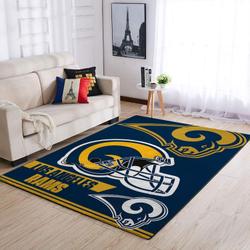 Los Angeles Rams Nfl Helmet Rectangle Living Room Carpet Rug Regtangle Carpet