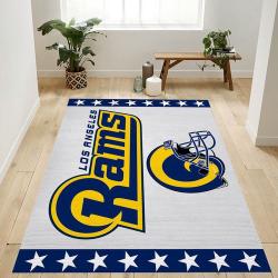 Los Angeles Rams Retro Nfl Logo Area Rug For Gift Living Room Rug Home