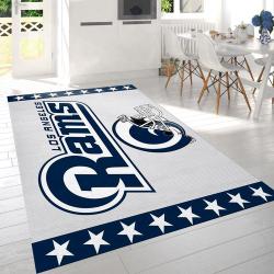 Los Angeles Rams White Nfl Team Logo Rug Living Room Rug Us Gift Decor